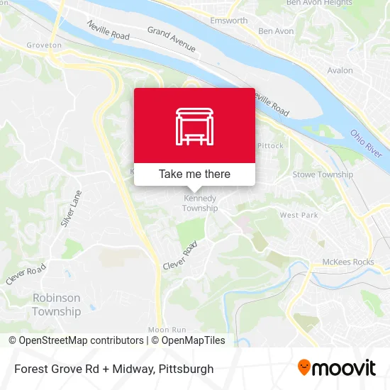 Forest Grove Rd + Midway map