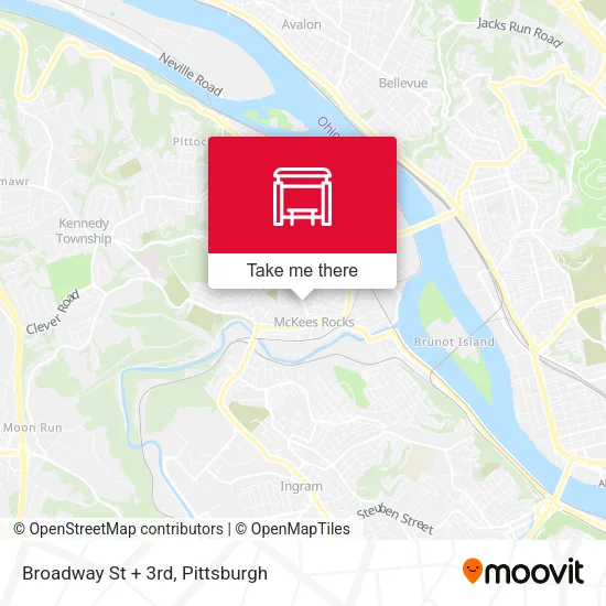 Broadway St + 3rd map