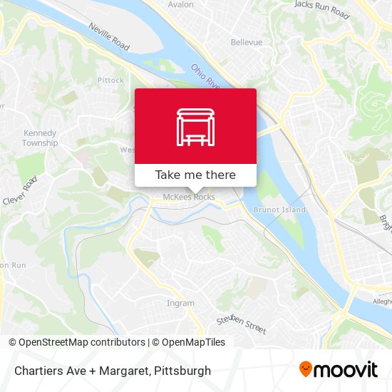 Chartiers Ave + Margaret map