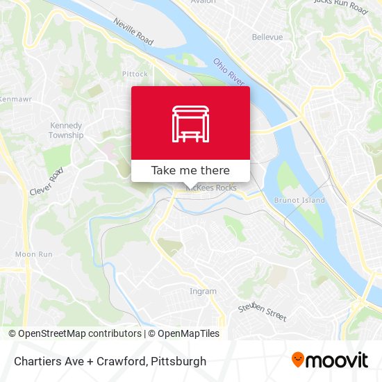 Mapa de Chartiers Ave + Crawford