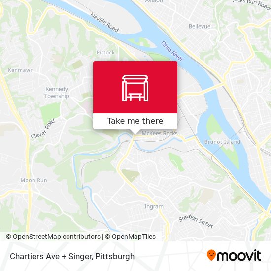 Mapa de Chartiers Ave + Singer