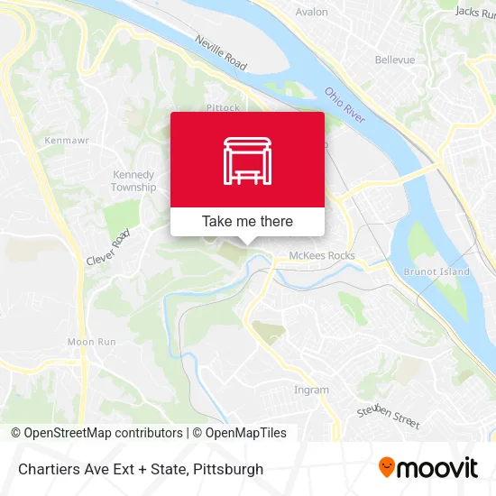 Chartiers Ave Ext + State map
