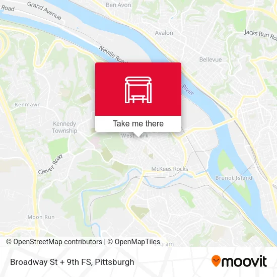 Mapa de Broadway St + 9th FS
