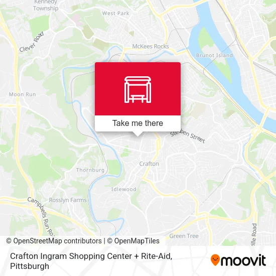 Crafton Ingram Shopping Center + Rite-Aid map