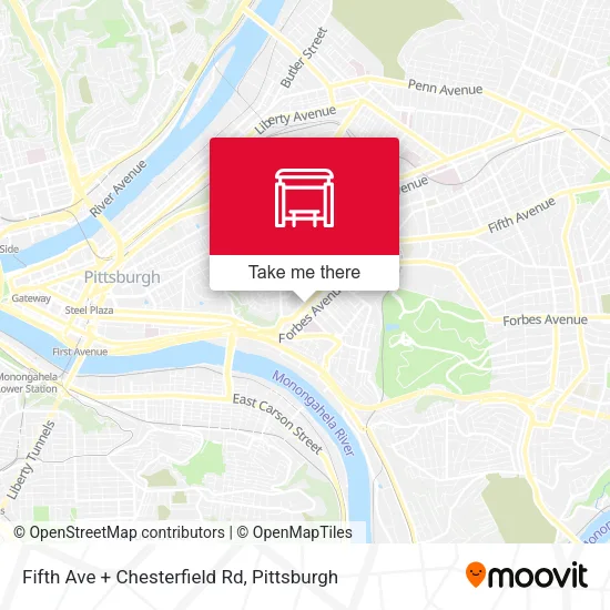 Mapa de Fifth Ave + Chesterfield Rd