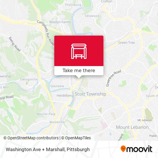 Washington Ave + Marshall map