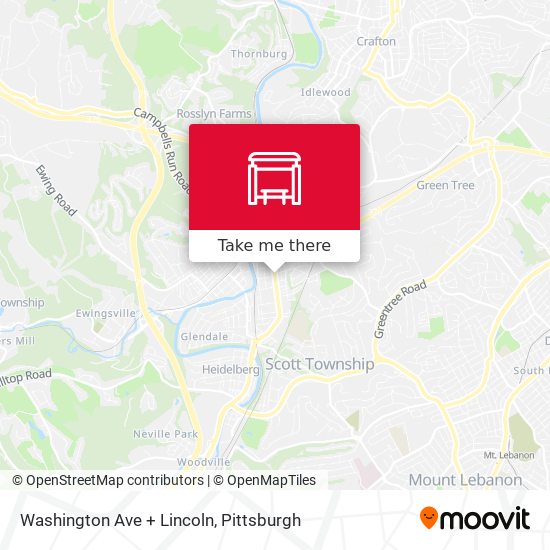 Washington Ave + Lincoln map