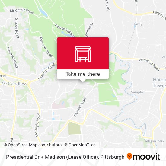 Presidential Dr + Madison (Lease Office) map