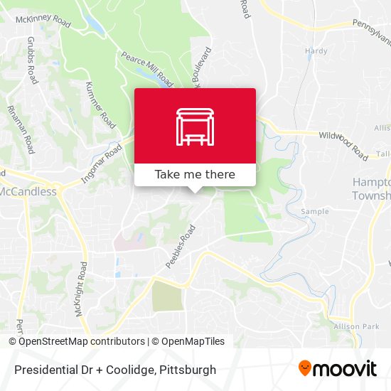 Presidential Dr + Coolidge map