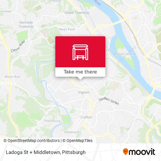 Mapa de Ladoga St + Middletown