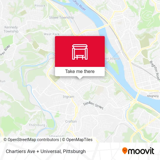 Chartiers Ave + Universal map