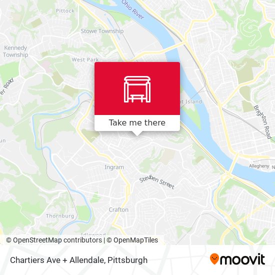 Mapa de Chartiers Ave + Allendale