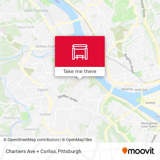 Mapa de Chartiers Ave + Corliss