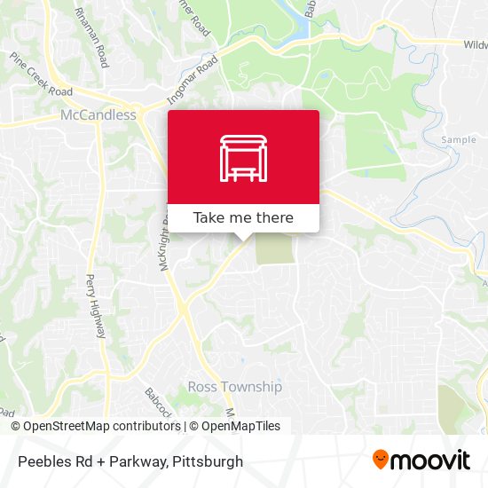 Peebles Rd + Parkway map