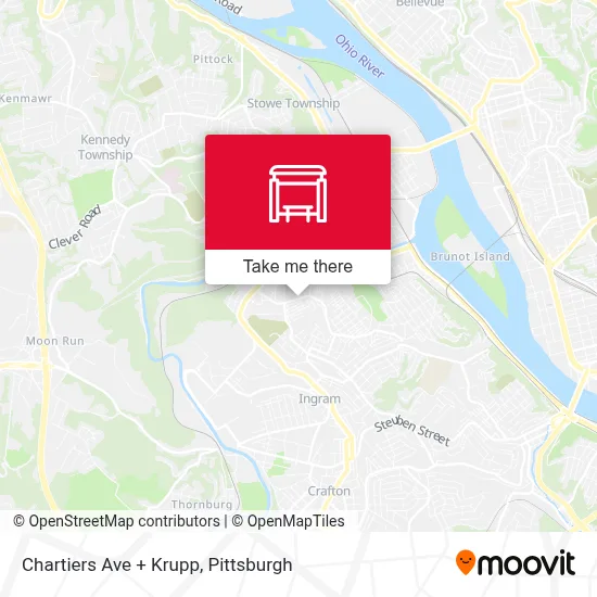 Chartiers Ave + Krupp map