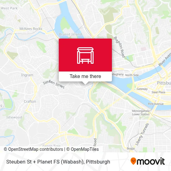 Steuben St + Planet FS (Wabash) map