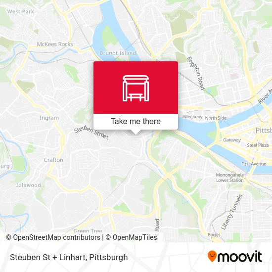 Steuben St + Linhart map