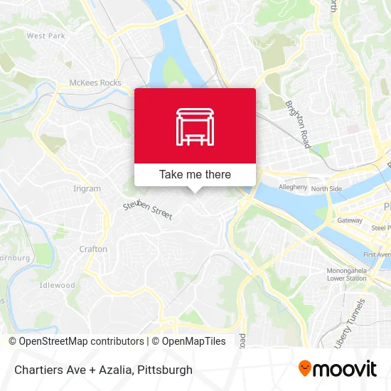 Chartiers Ave + Azalia map