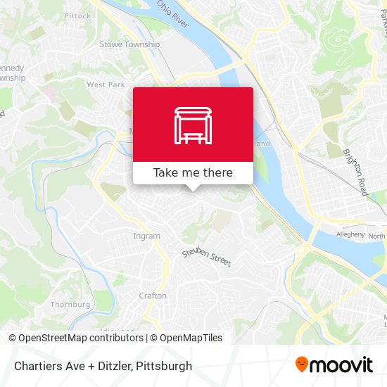 Mapa de Chartiers Ave + Ditzler