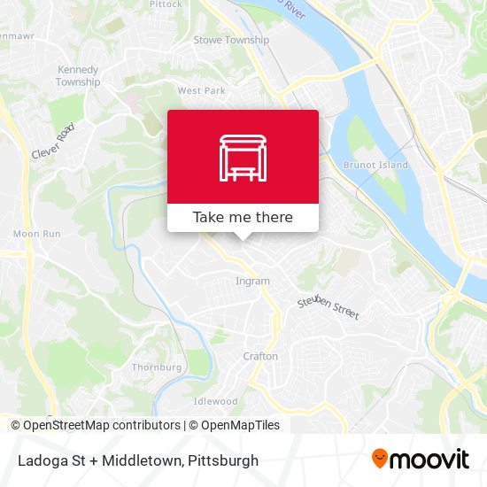 Ladoga St + Middletown map