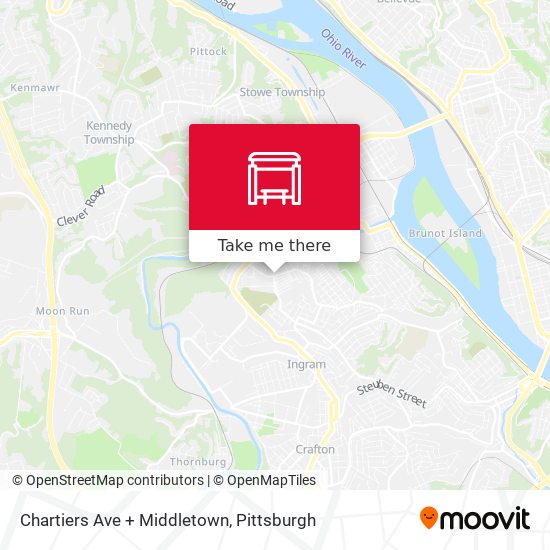 Mapa de Chartiers Ave + Middletown