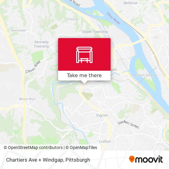 Chartiers Ave + Windgap map