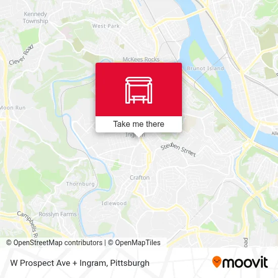 W Prospect Ave + Ingram map