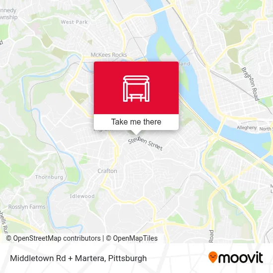 Middletown Rd + Martera map