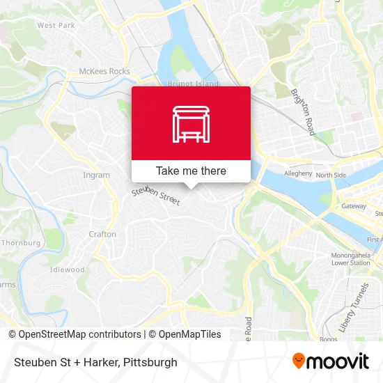 Steuben St + Harker map