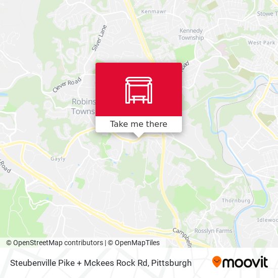 Steubenville Pike + Mckees Rock Rd map