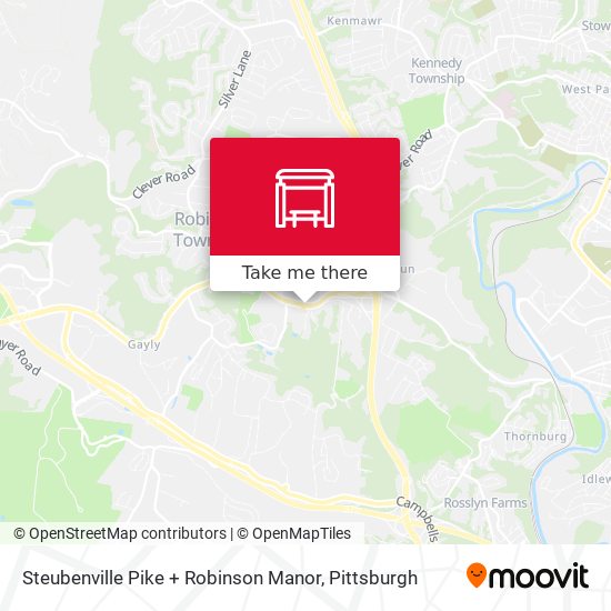 Steubenville Pike + Robinson Manor map