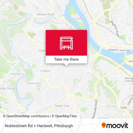 Noblestown Rd + Hartwell map