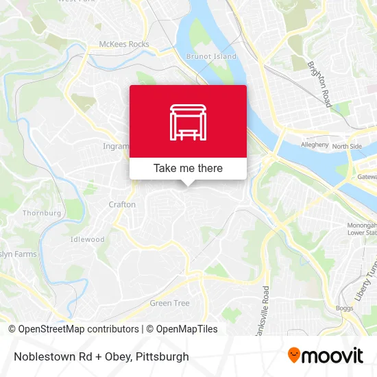 Noblestown Rd + Obey map