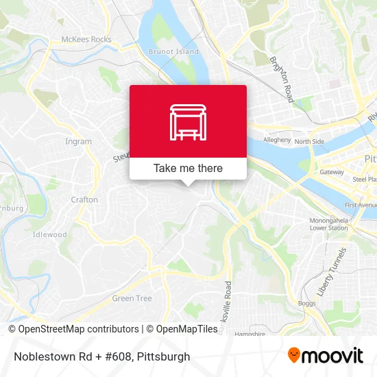 Noblestown Rd + #608 map