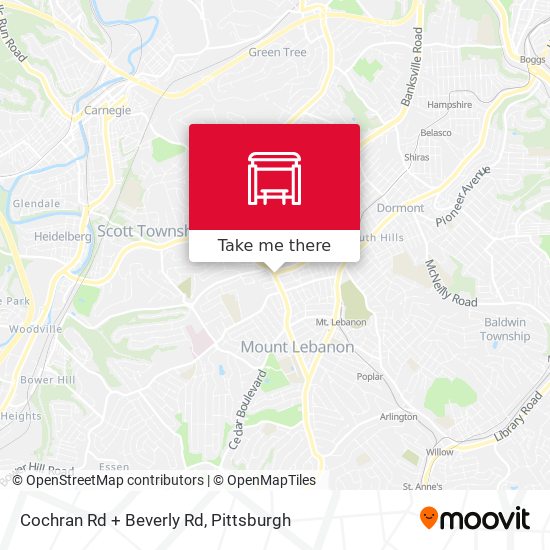 Cochran Rd + Beverly Rd map
