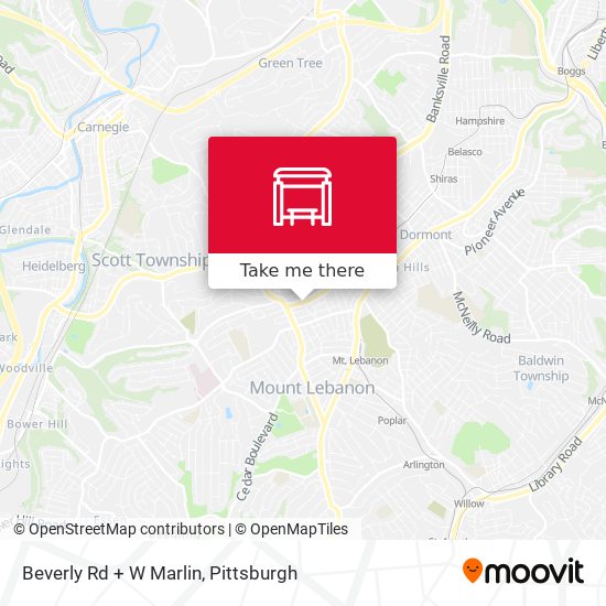 Beverly Rd + W Marlin map