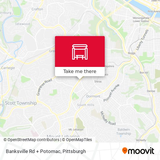 Banksville Rd + Potomac map