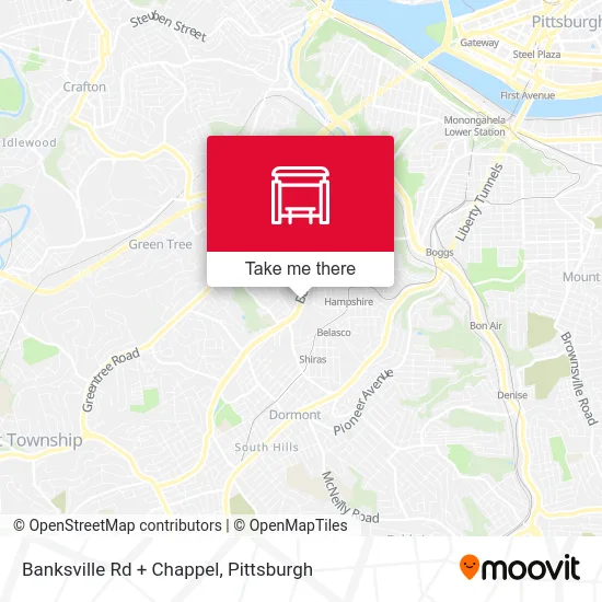 Banksville Rd + Chappel map