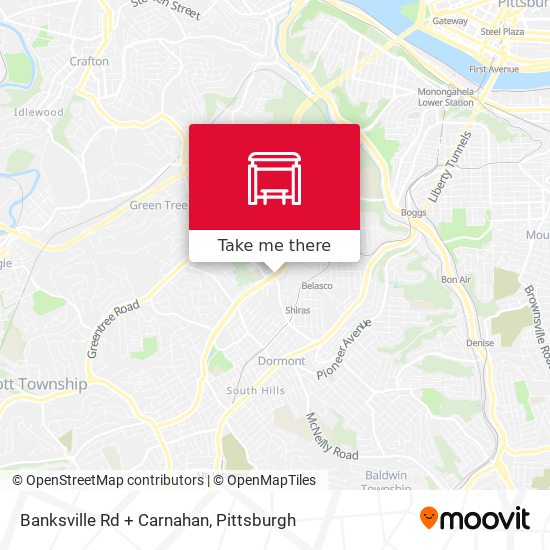 Banksville Rd + Carnahan map