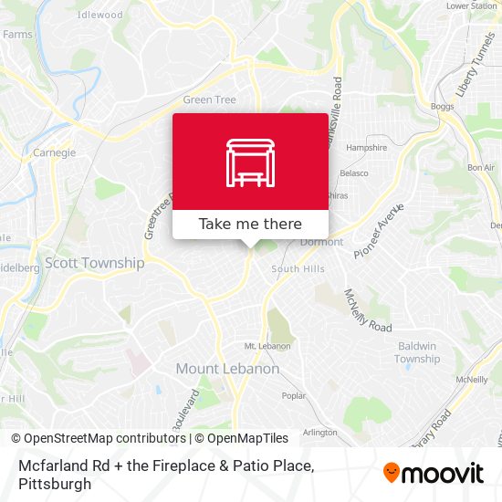 Mcfarland Rd + the Fireplace & Patio Place map