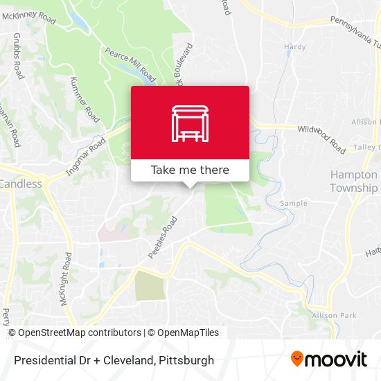 Presidential Dr + Cleveland map