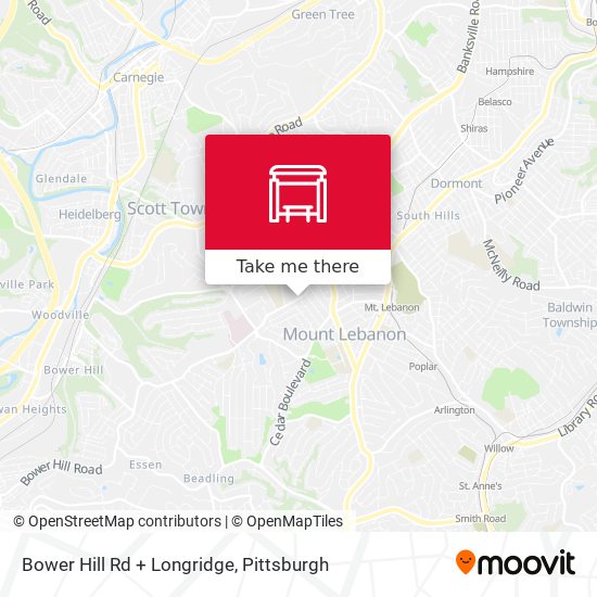 Bower Hill Rd + Longridge map