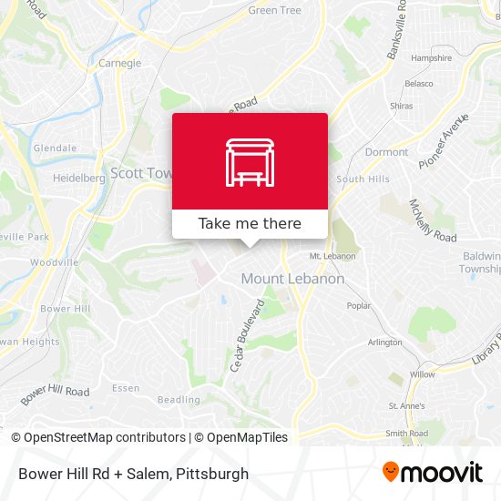 Mapa de Bower Hill Rd + Salem