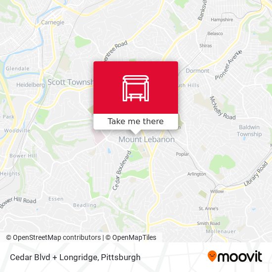 Cedar Blvd + Longridge map