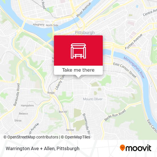 Mapa de Warrington Ave + Allen