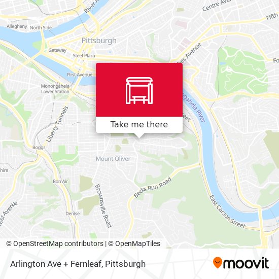 Arlington Ave + Fernleaf map