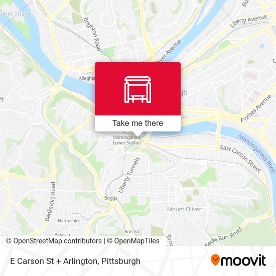 Mapa de E Carson St + Arlington