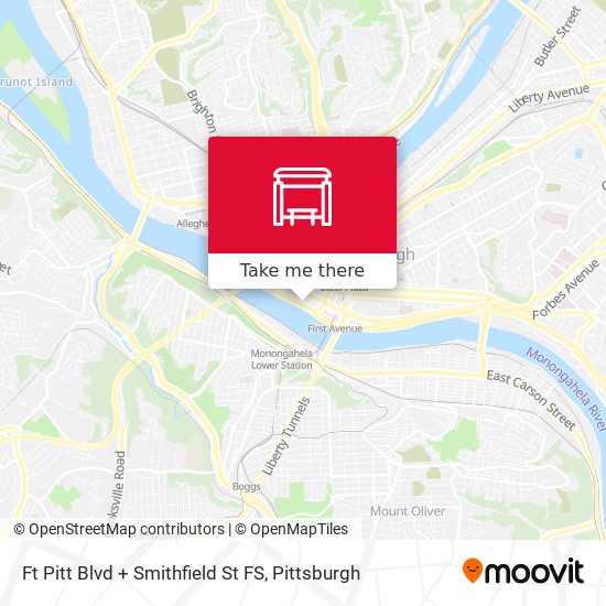 Mapa de Ft Pitt Blvd + Smithfield St FS