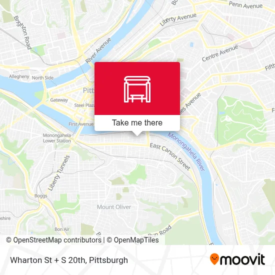 Wharton St + S 20th map