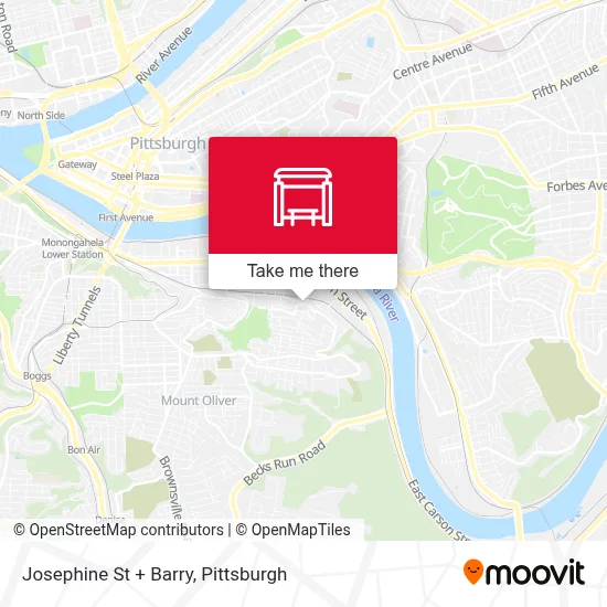 Josephine St + Barry map